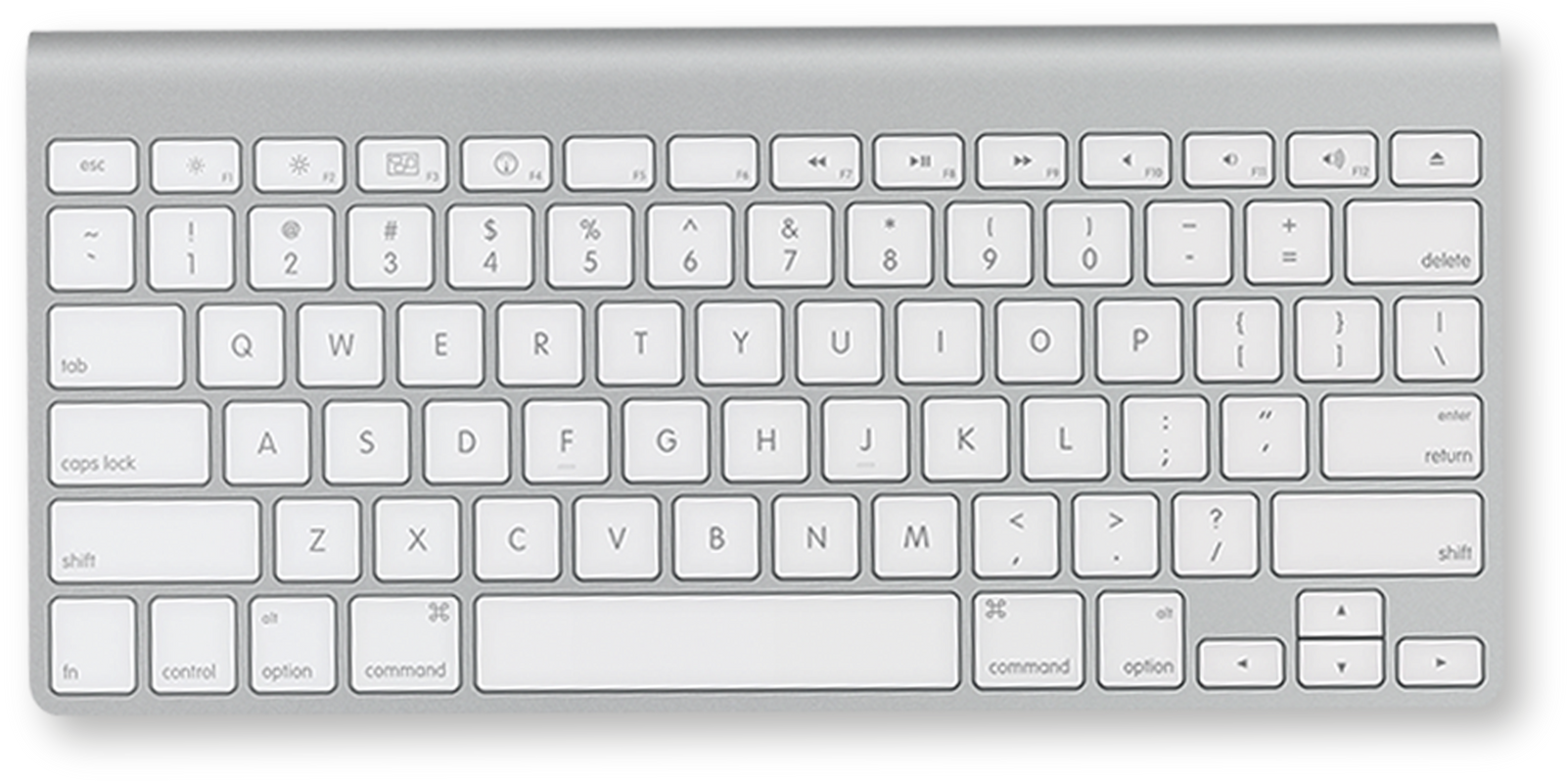 Apple Keyboard Isolated on White